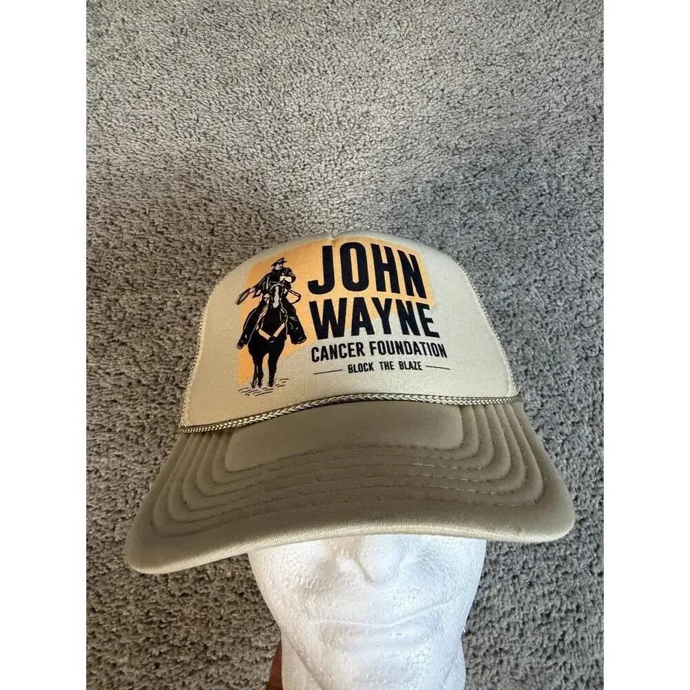 Otto Hat Cap Snap Back Mens One Size Beige John Wayne Cancer Foundation